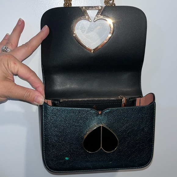 kate spade Nicola Metallic Leopard Twistlock Leather Shoulder Bag - Picture 7 of 17